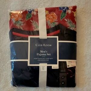 Club Room Men's Pajama Set - Floral and Navy